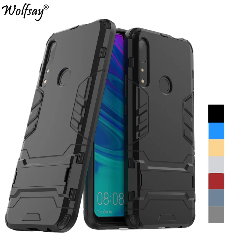 

For Cover Huawei Y9 Prime 2019 Case Shockproof Hybrid Stand Silicone Armor Back Case For Huawei Y9 Prime 2019 Case For P Smart Z