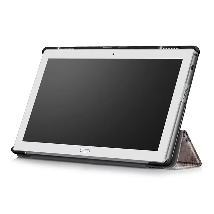 Закаленное Стекло Экран протектор+ из искусственной кожи чехол Чехол для lenovo TAB4 Tab 4 10 Plus TB-X704 TB-X704F TB-X704N TB-X704L 10,1"