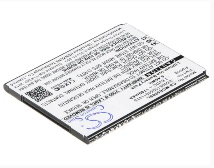 Аккумулятор Cameron Sino 1700 мАч для мобильного телефона MOBISTEL Cynus E5 4G E500615050011476