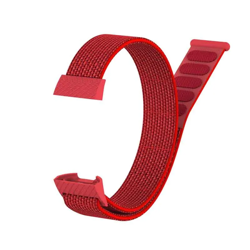 Red Нейлоновый ремешок Sorrea для Fitbit Charge 3 Band, умный фитнес-браслет, спортивные часы, браслет на запястье, Сменные аксессуары - Цвет: Red