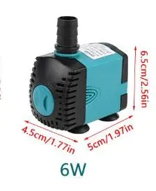 220 В погружной насос 3/5/8 стержень/15/20 Вт аквариумных рыб Пруд фонтан водный насос для аквариума от китайского производителя водяной насос резервуар фонтан - Цвет: 6W