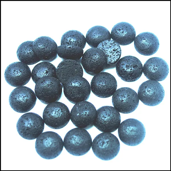 Round 8mm 25pcs Натуральный камень лавы кабошоны бусы из вулканического Материала аксессуары для шармов Подвески Изготовление фитинги круглые 10 мм 15 мм 20 мм 25 мм Топ Мода - Цвет: Round 8mm 25pcs