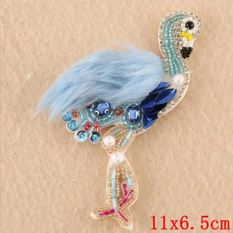 Праджня Фламинго Стразы патч Лебедь пришить бисера птица патчи для ткани на