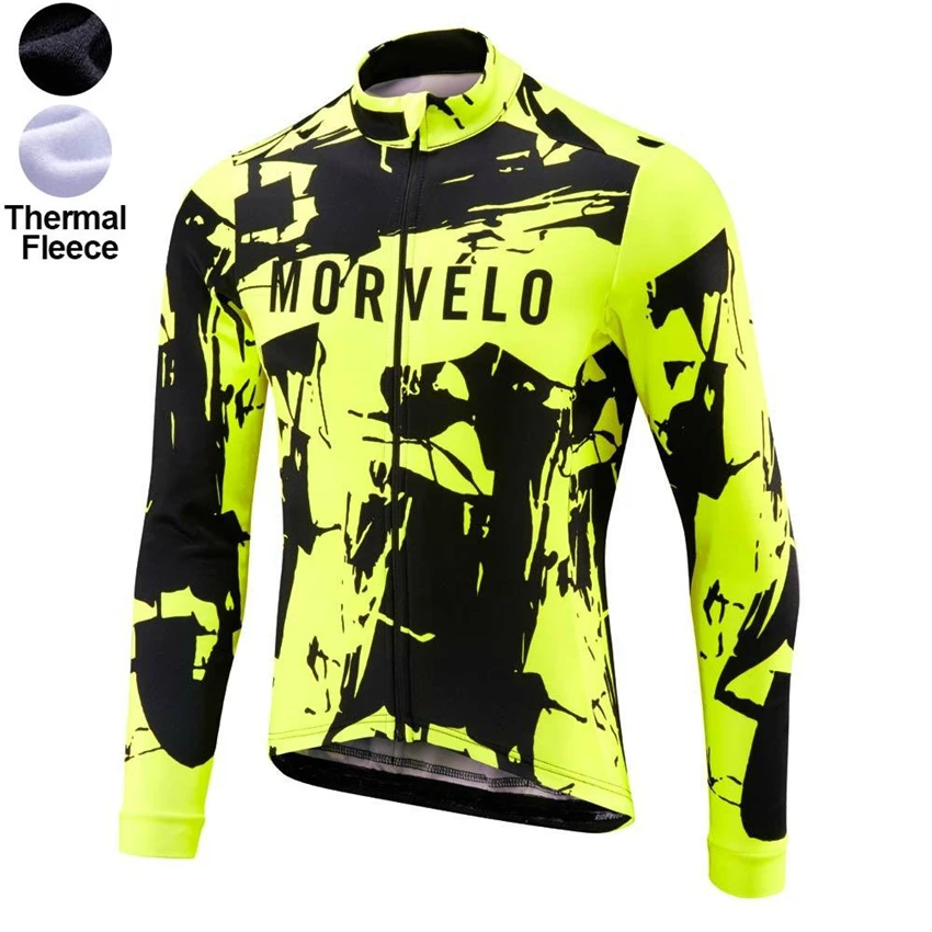 Morvelo Winter Thermal Fleece Men's Cycling Jersey long sleeve Ropa ciclismo Bicycle Wear Bike Clothing maillot Ciclismo jacket | Спорт и