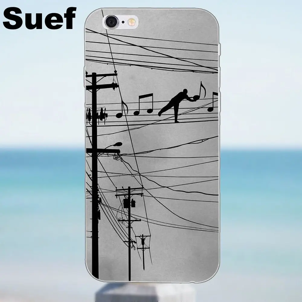 as picture Суэф с изображением музыкальных нот для iPhone 4 4S 5 5S 5C SE 6 6S 7 8 Plus X samsung Galaxy J1 J3 J5 J7 A3 A5 чехол для телефона из мягкого ТПУ с рисунком Coque - Цвет: as picture