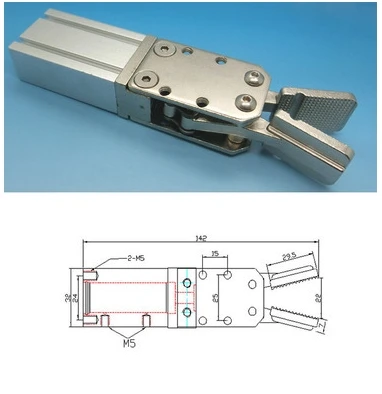 1615S Single action Аксессуары для роботов cylinder2015 1615D/S-L с одним и двойным движением, зажимом для литья под давлением, пневматическое приспособление с зажимом для воды - Цвет: 1615S Single action