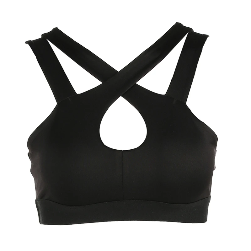 

Sexy Backless Sports Bra Top Fitness Bras Women Strappy Brassiere Sports Top Vest Gym Padded Yoga Bras Push up Running Underwear