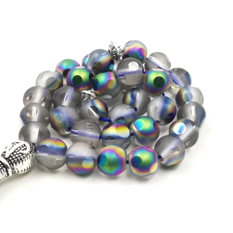 Женский tasbih Синий Цвет Матовый хрусталь 33 66 99 бисер подарок для девочки четки