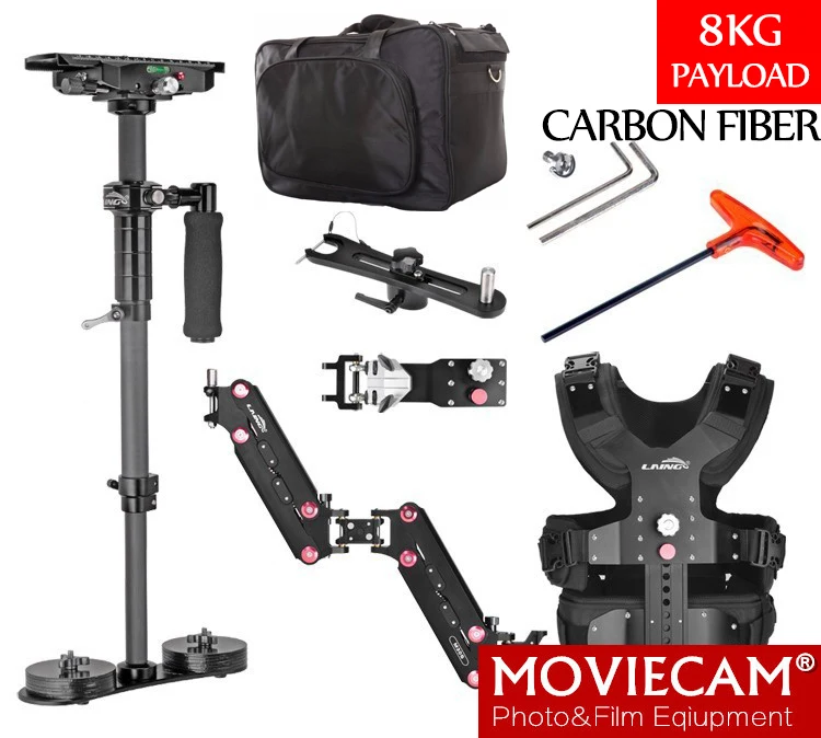 LAING M30S DSLR фотокамера углерода волокно Ручной Steadycam видео стабилизатор Steadicam жилет