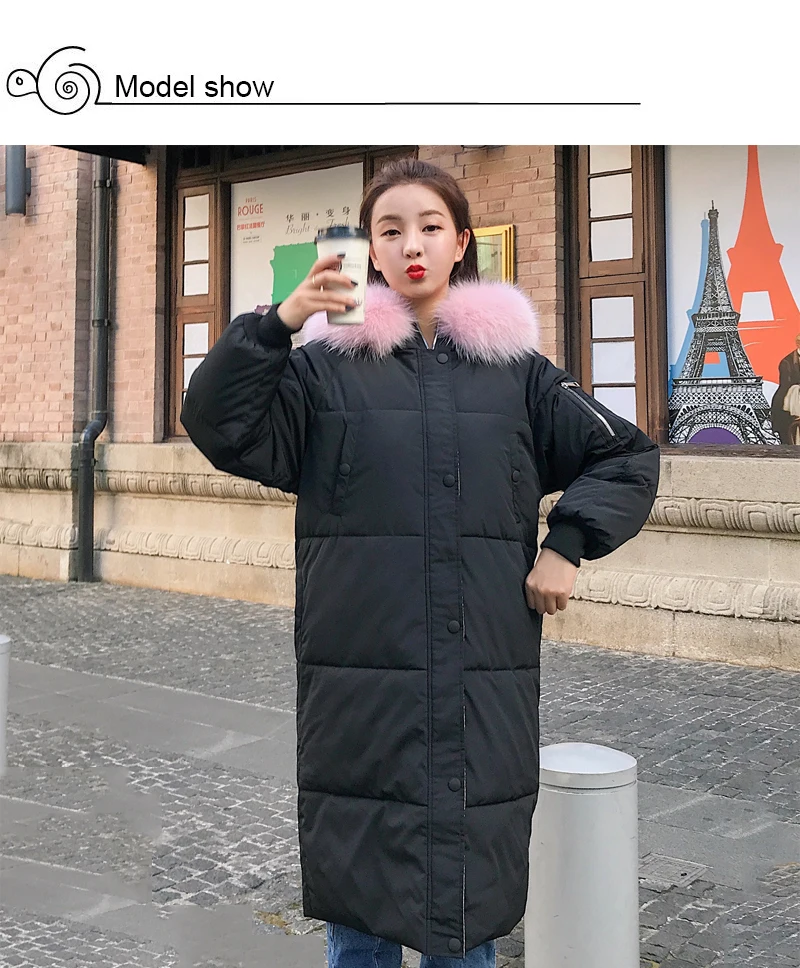 New Design Women Winter Jacket Cotton Padded Long Warm Thicken Female Parka Coat Outwear