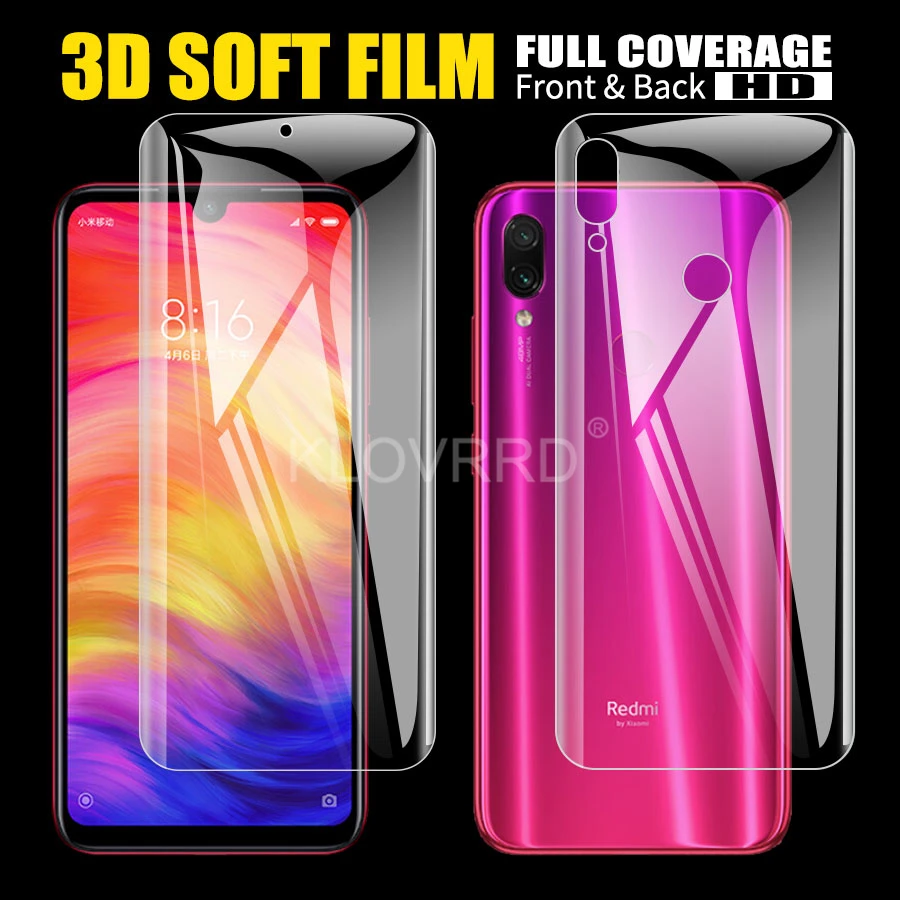 Передняя + задняя мягкая пленка для Xiaomi mi Red K20 Note 7 5 6 Pro 6A 5A S2 Y2 защитная на весь