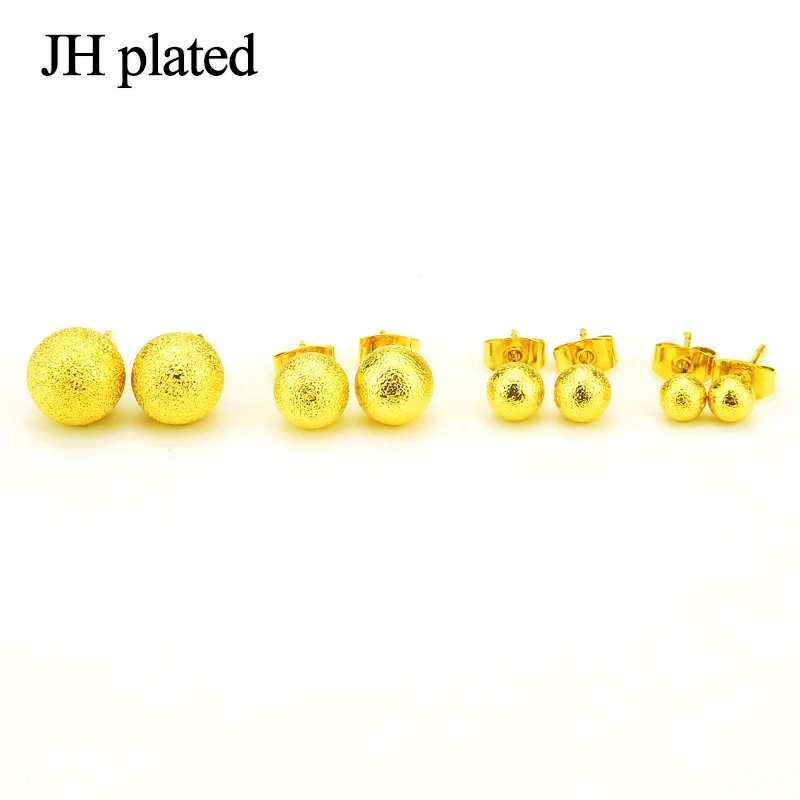 Позолоченные эфиопские круглые серьги JHplated в африканском стиле Ближнего Востока