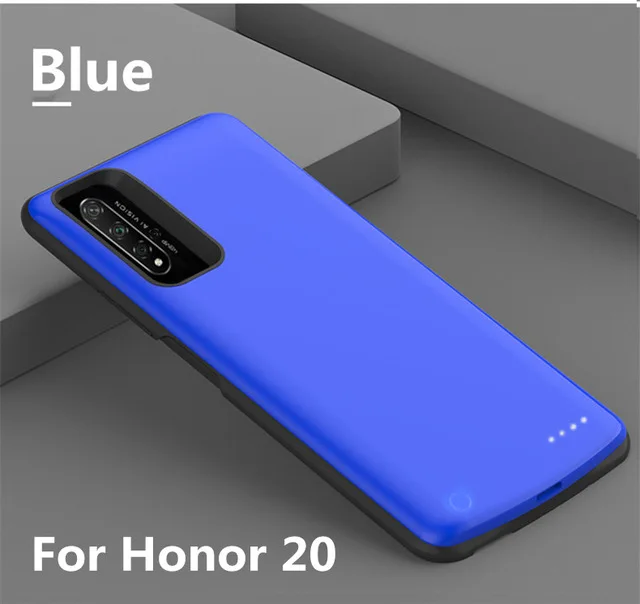 Blue For Honor 20 6500 мАч чехол для резервного зарядного устройства для huawei Honor 20 Pro, Расширенный чехол для аккумулятора для Honor 20, портативный внешний аккумулятор - Цвет: Blue For Honor 20