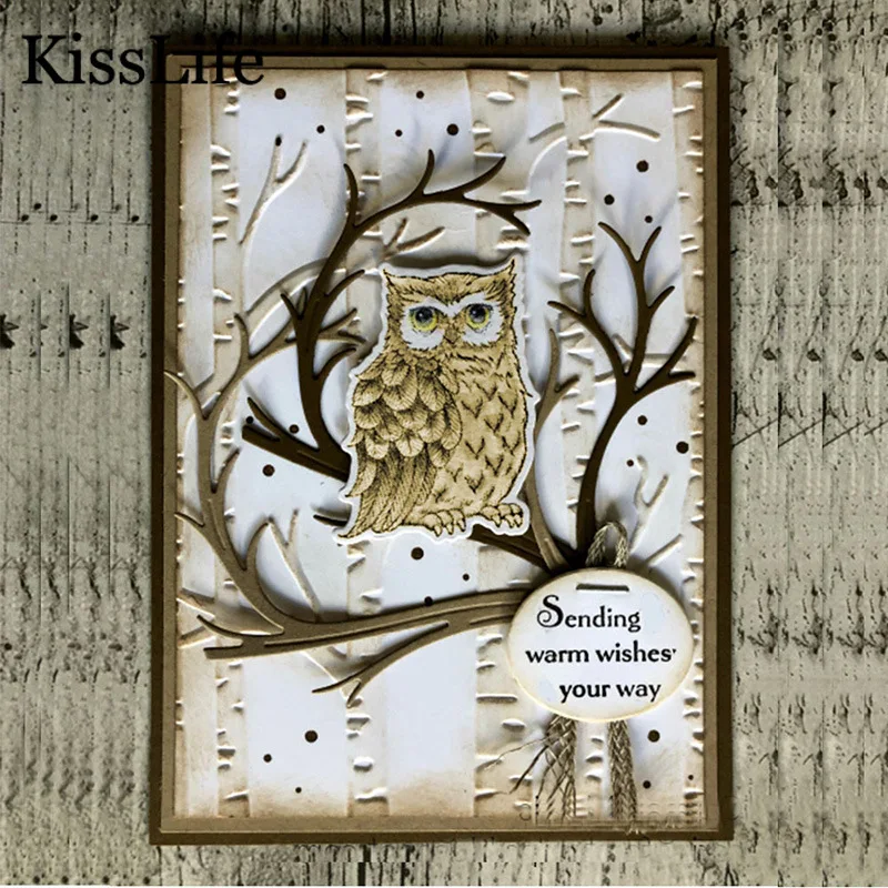 2019 новые металлические штампы и с изображением совы на дереве животных для