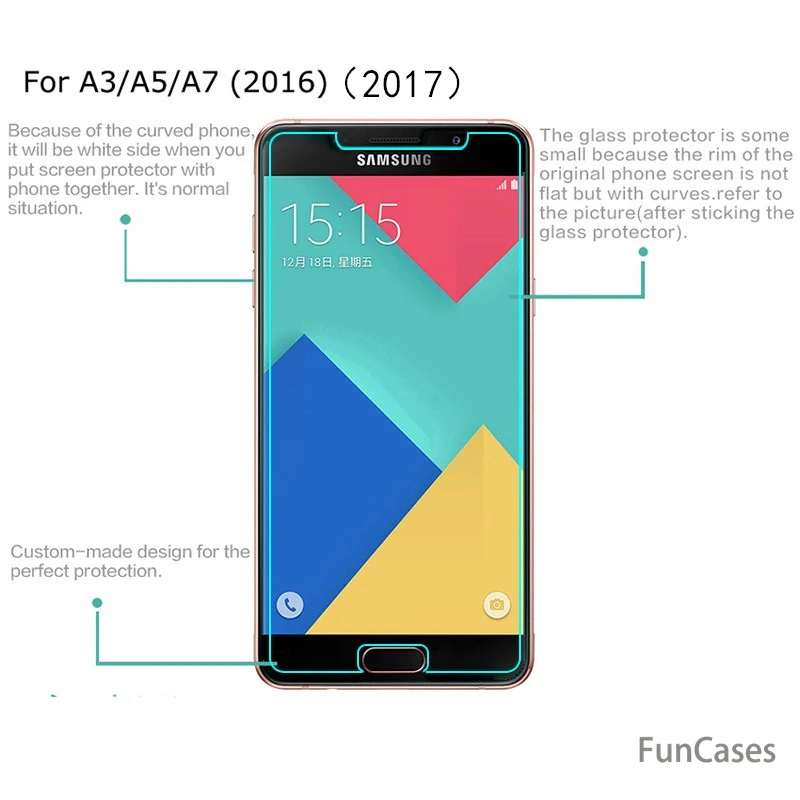 Закаленное Стекло для Samsung Galaxy A8 2018 A530 A3 A5 A7 2017 J1 J3 J5 J7 2016 J120 J320 J510 A510 Экран протектор