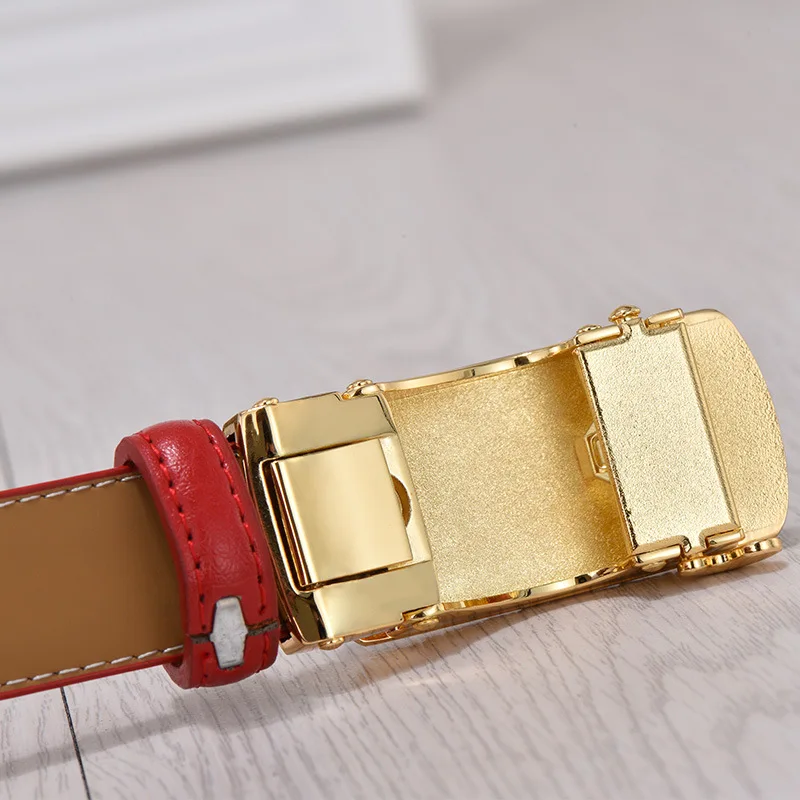 Ремень из натуральной кожи Женский дизайнерский пояс модный двусторонний с