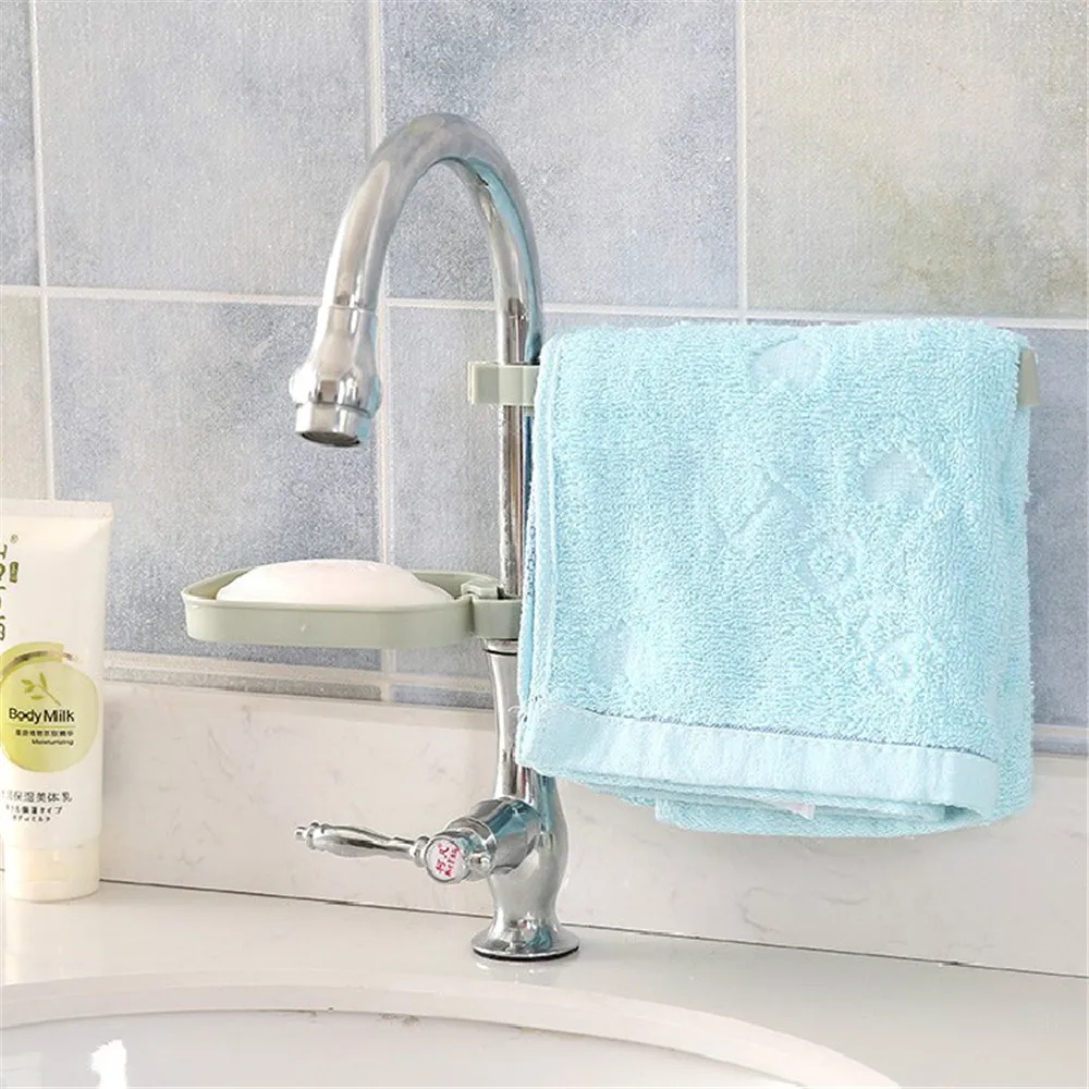 Hanging Storage Rack Bathroom Kitchen Utensil Box Rag Soap Shelf | Дом и сад