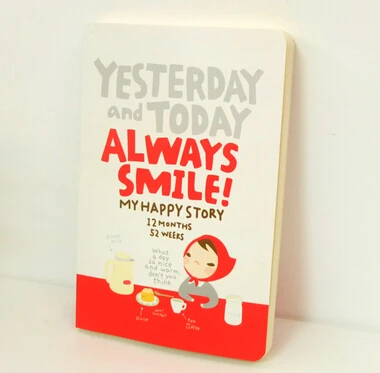 

Милый мультяшный винтажный блокнот, маленький красный капот, планировщик расписания, блокнот