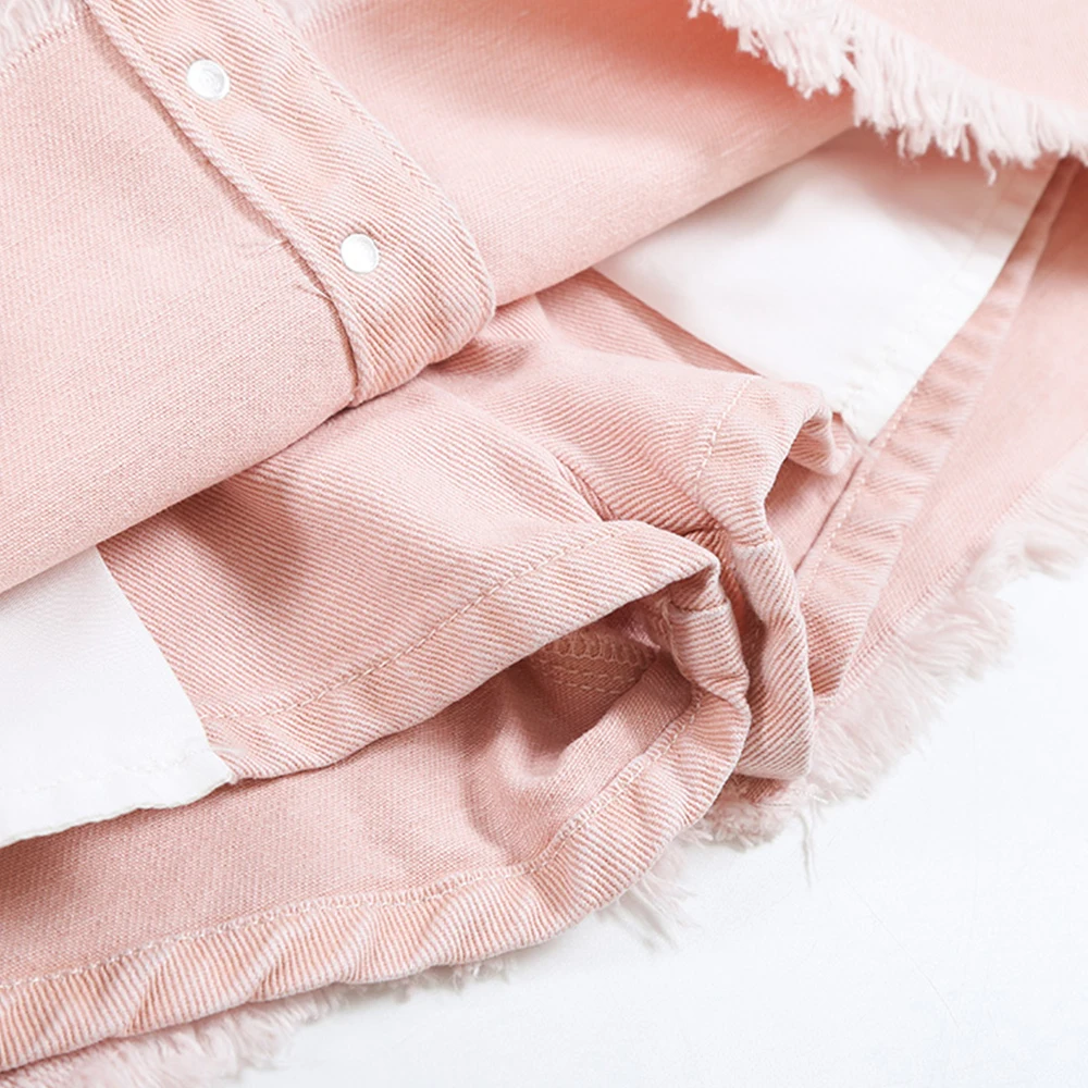 Женские джинсовые юбки шорты на пуговицах FTGSDLONG корейские летние однотонные