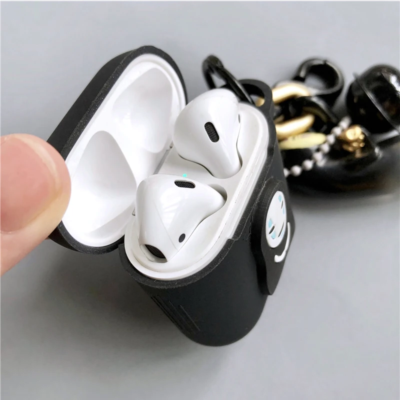 Bluetooth наушники силиконовый чехол для Apple Airpods 1 2 Аксессуары Милый Мультфильм защитный чехол сумка коробка кольцо для ключей