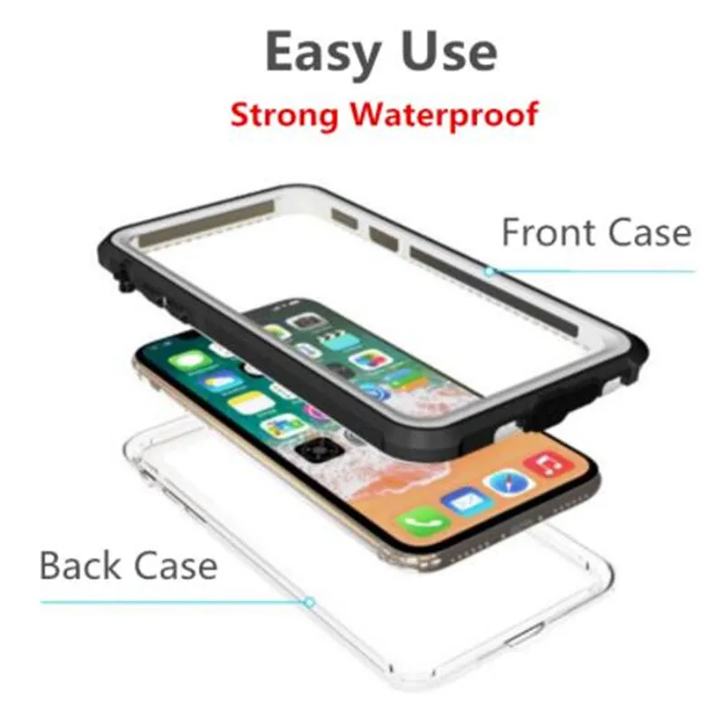 Чехол с полной защитой от снега для iPhone X XS ударопрочный чехол дайвинга под водой