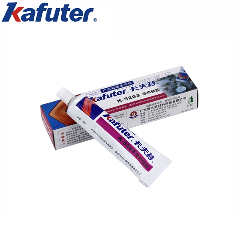 Kafuter 80g k-5203 светодиодный Теплопроводящий силиконовый процессор склеивание клей