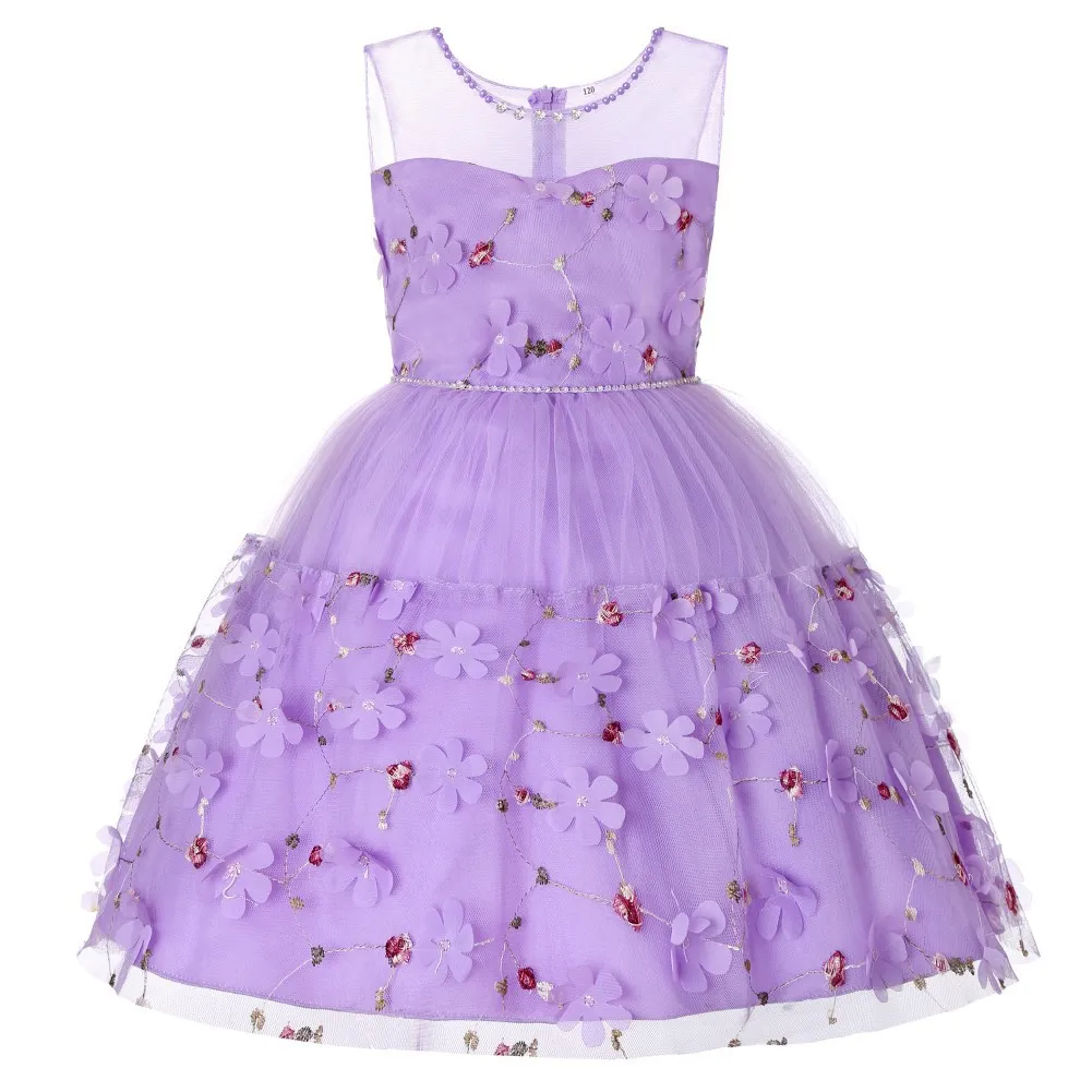 2019 Kids Tutu Birthday Princess Dress for Girls Infant Mesh Children Party Bridesmaid Elegant Dresses Ball Gown Floral Fashion | Детская