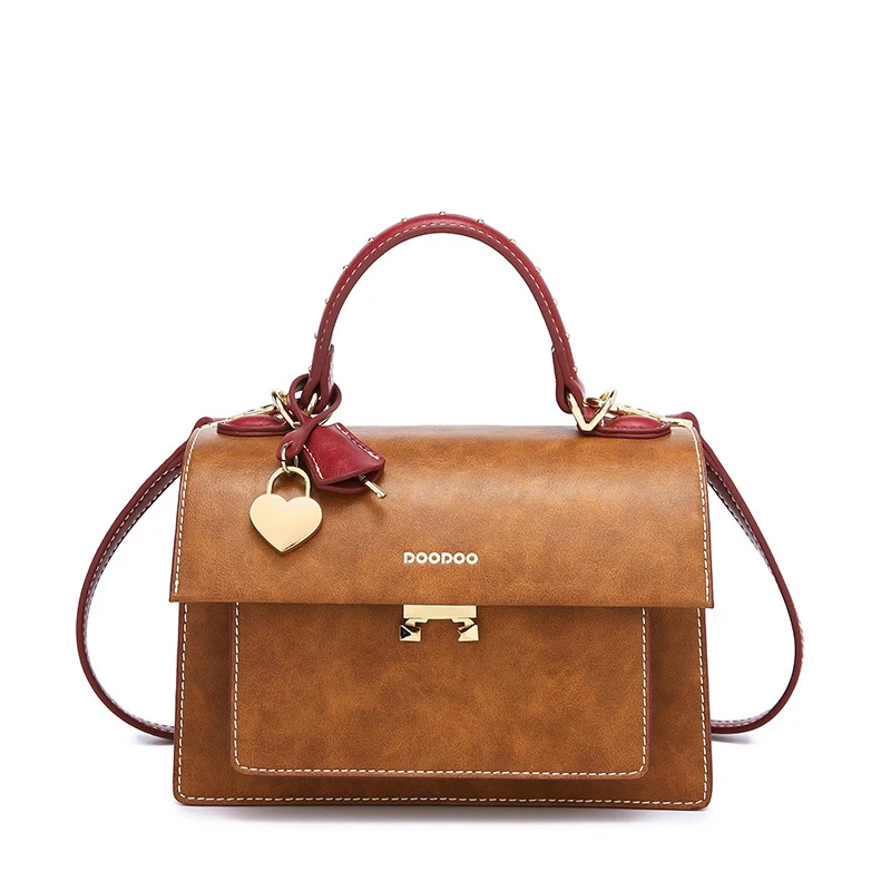 

2019 new patchwork fashion pu organ women bag thread heart lock single crossbody shoulder bags scrub leather flap female bag