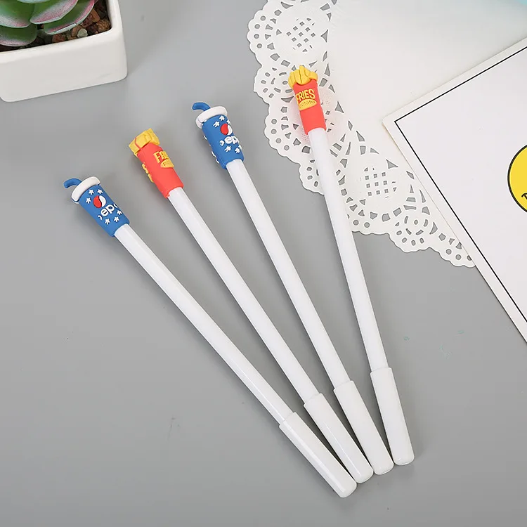 

1 Pcs Cartoon Silicone Head Neutral Pen Creative Learning Stationery Cute Student Water Pen Interesting Signature Pen