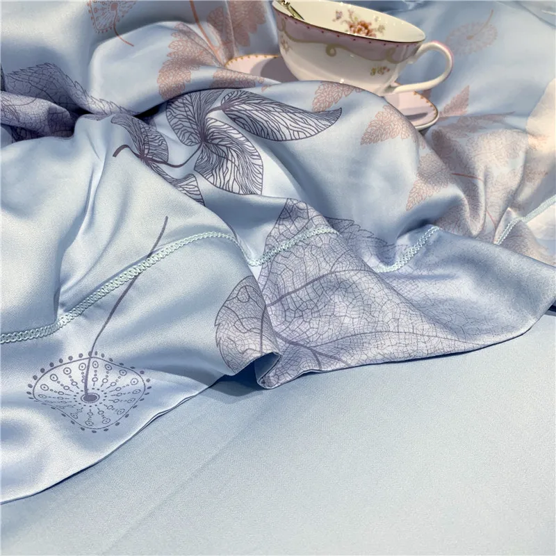 Летнее Европейское постельное белье наборы королевского размера tencel постельное белье пододеяльник простыня наволочки