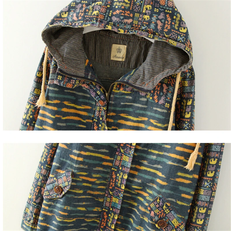 Весна Женщин Новый Пиджак 2017 с Длинным Рукавом С Капюшоном Воротник Полосатый