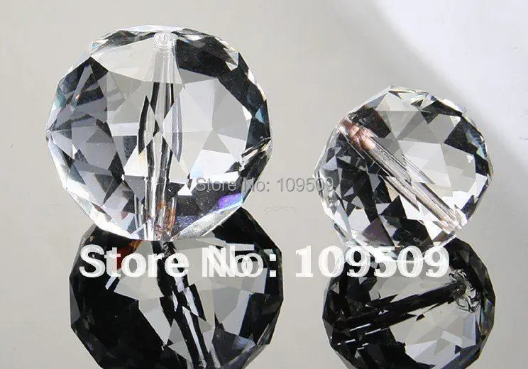 Бесплатная доставка 30 мм хрустальные прозрачные многогранные шарики призмы с