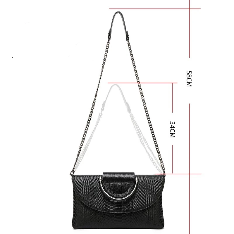 Womens Genuine Leather Handbags 2019 New Style Chains Clutches Ladies CrossBody Shoulder Messenger Bags Purses And | Багаж и сумки