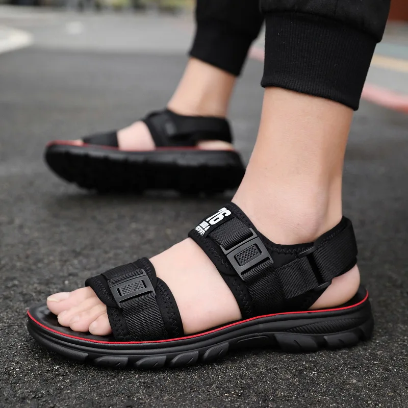 Мужские сандалии в римском стиле летние гладиаторы на плоской подошве новинка