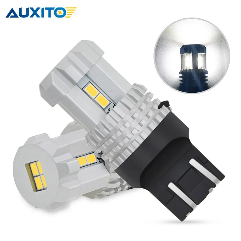 

Светодиодсветодиодный лампа AUXITO W21/5W LED T20 Canbus 7443 без ошибок 7440 W21W светодиодный Lada Vesta Kalina дневные ходовые огни 6000K белый красный 12 В