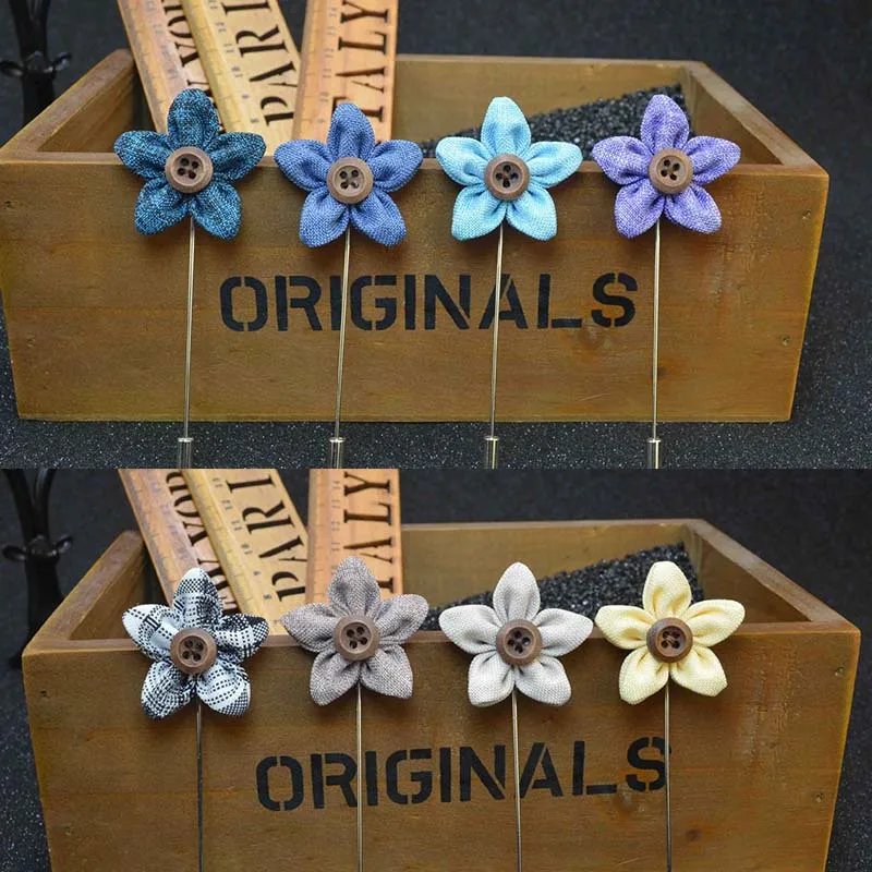 Mdiger букет с цветами нагрудные штырьки для мужчин кнопка костюма Броши из ткани