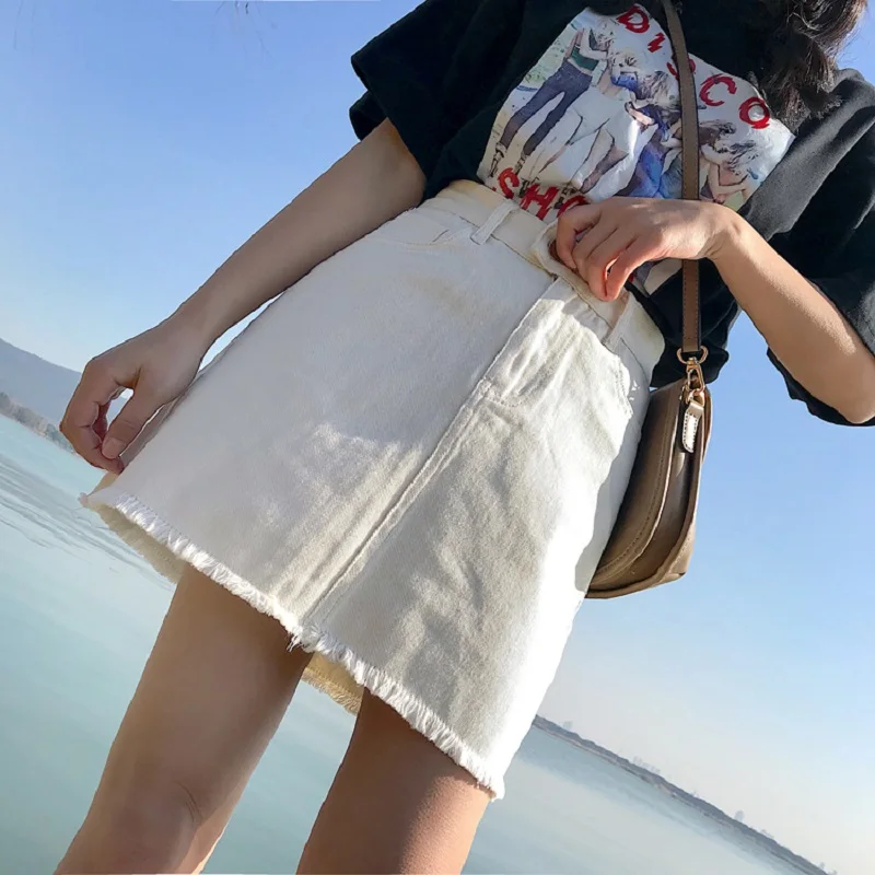KITTY принтом персонажа Багз Банни и двор с высокой талией юбки трапециевидной