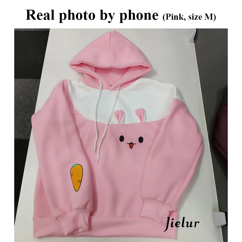 Хипстерская Толстовка Jielur с изображением кавайного кролика и мультфильма Kpop