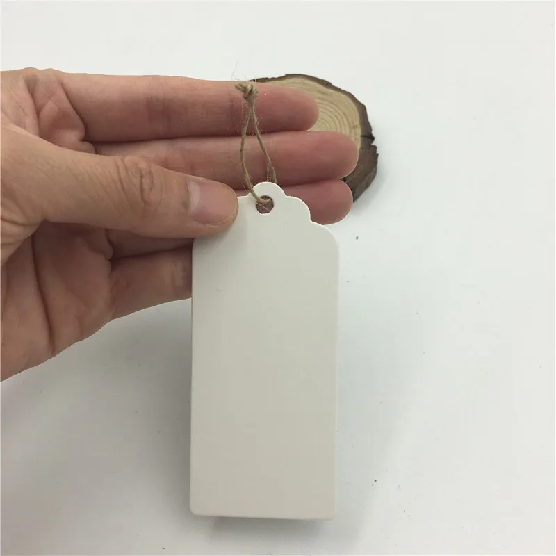 100 шт./лот белые черные коричневые бирки из крафт-бумаги этикетка на голову