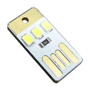 Новинка, односторонняя карманная лампа для карт, светодиодная лампа для ключей, мини светодиодный ночник, Портативная USB мощность, 2 шт.