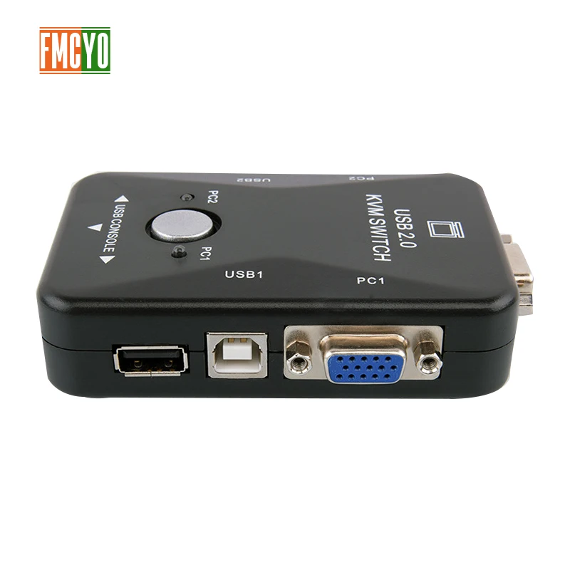 FMCYO VGA KVM переключатель коробка 1080P Разрешение USB 2 0 1 Порты и разъёмы шт. обмен