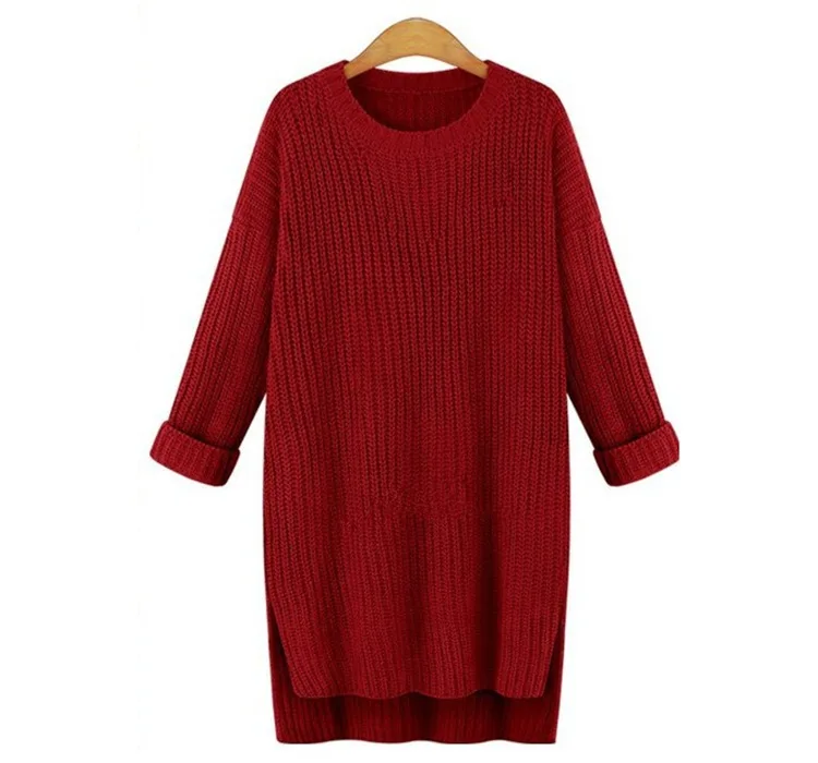 OMCHION O Neck Loose Women Sweaters And Pullovers 2018 Autumn Winter Korean Long Sweater Casual Oversized Jumper Female LMM96 | Женская