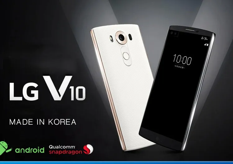 Разблокированный LG V10 H901/H961 с одной/двумя sim-картами 5," 4 Гб ОЗУ 64 Гб ПЗУ 3 камеры отремонтированный мобильный телефон без иврита