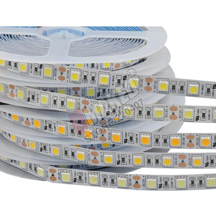 Водонепроницаемая светодиодная лента 5050 SMD 5 м 12 В fexible Светодиодная 60