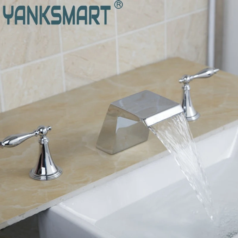 YANKSMART 31H роскошный новый дизайн 3 предмета 2 рычага ванная комната раковина для
