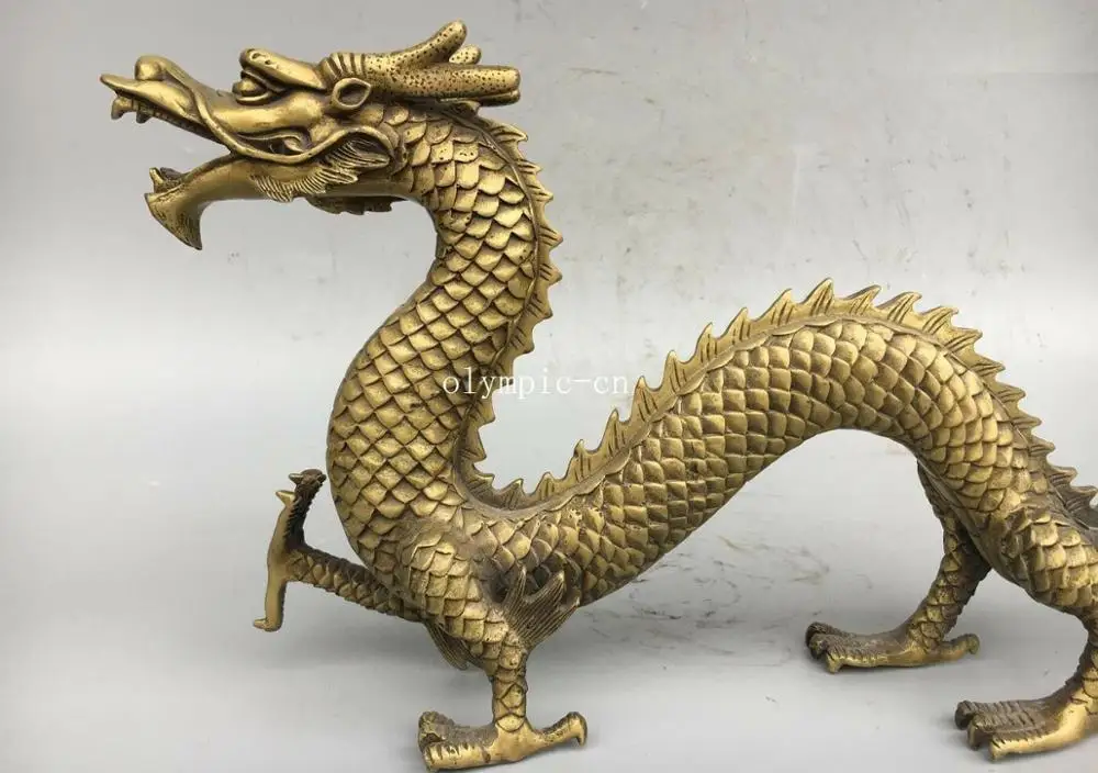 Медная латунная фольклорная домашняя статуя фэншуй 20 дюймов декор