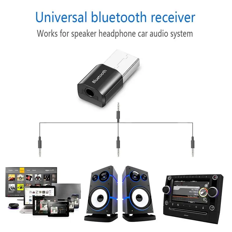 Мини Bluetooth аудио AUX автомобильный адаптер приемника 3 5 мм беспроводной