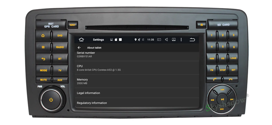 8 core Octa Ядро 2 Г RAM Android 6.0.1 Dvd-плеер Автомобиля RDS Радио GPS Навигация Для Benz R Class W251 R280