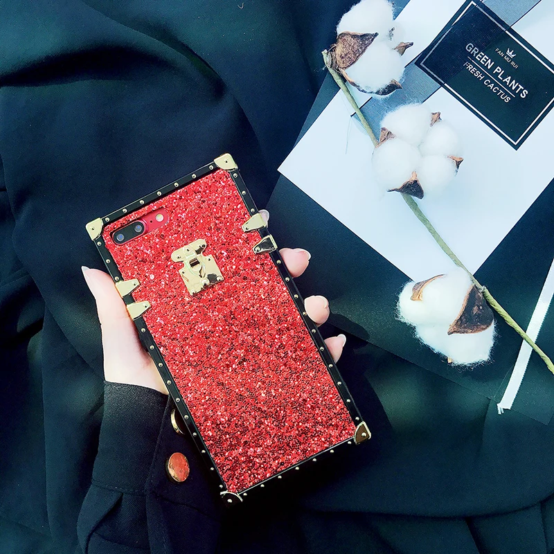 Selfan женский модный роскошный брендовый блестящий чехол для iPhone 6 s 7 8 Plus XS XR XSMAX