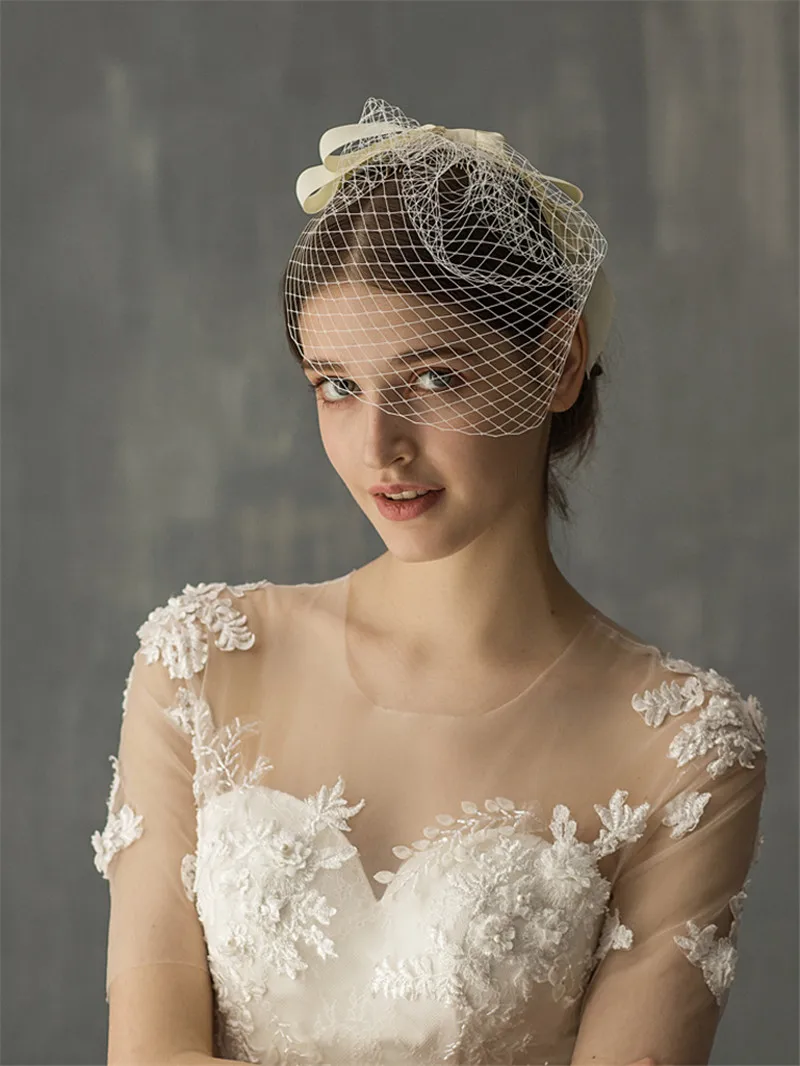 Романтичная кружевная Фата для волос CC аксессуары невесты роскошная белая в